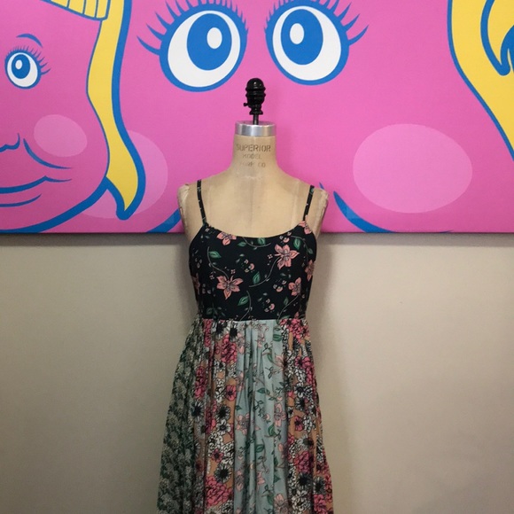 Vintage Dresses & Skirts - Vintage Floral Maxi Dress Festival BoHo Chic